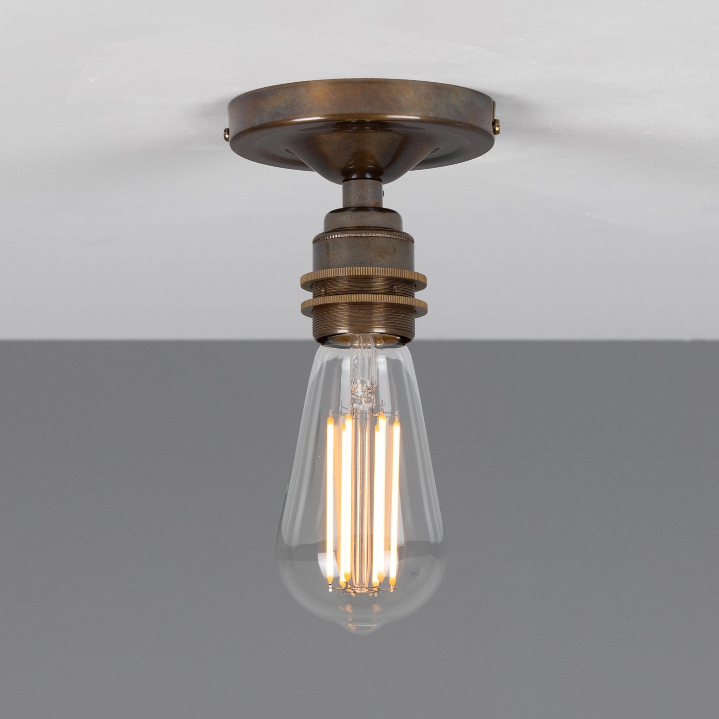 Bexter Vintage Exposed Bulb Flush Ceiling Light