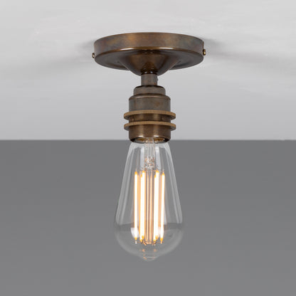 Bexter Vintage Exposed Bulb Flush Ceiling Light