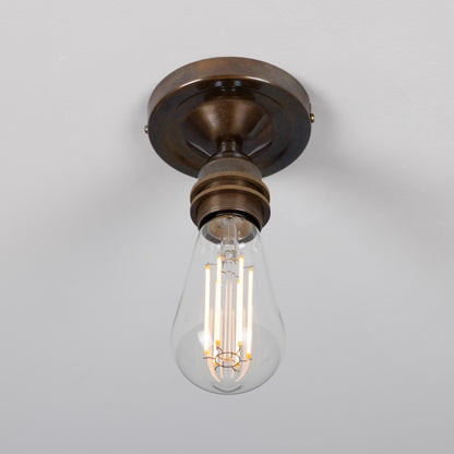 Bexter Vintage Exposed Bulb Flush Ceiling Light