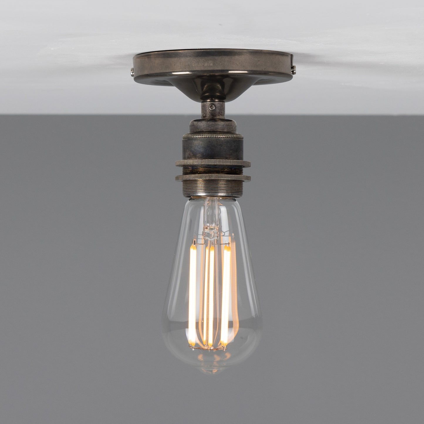 Bexter Vintage Exposed Bulb Flush Ceiling Light