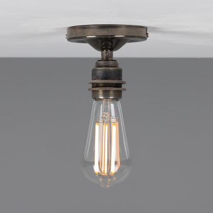 Bexter Vintage Exposed Bulb Flush Ceiling Light