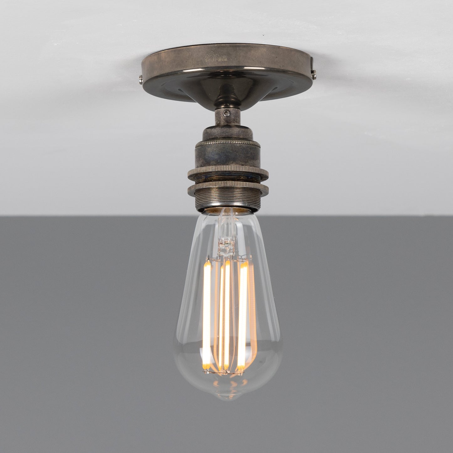 Bexter Vintage Exposed Bulb Flush Ceiling Light