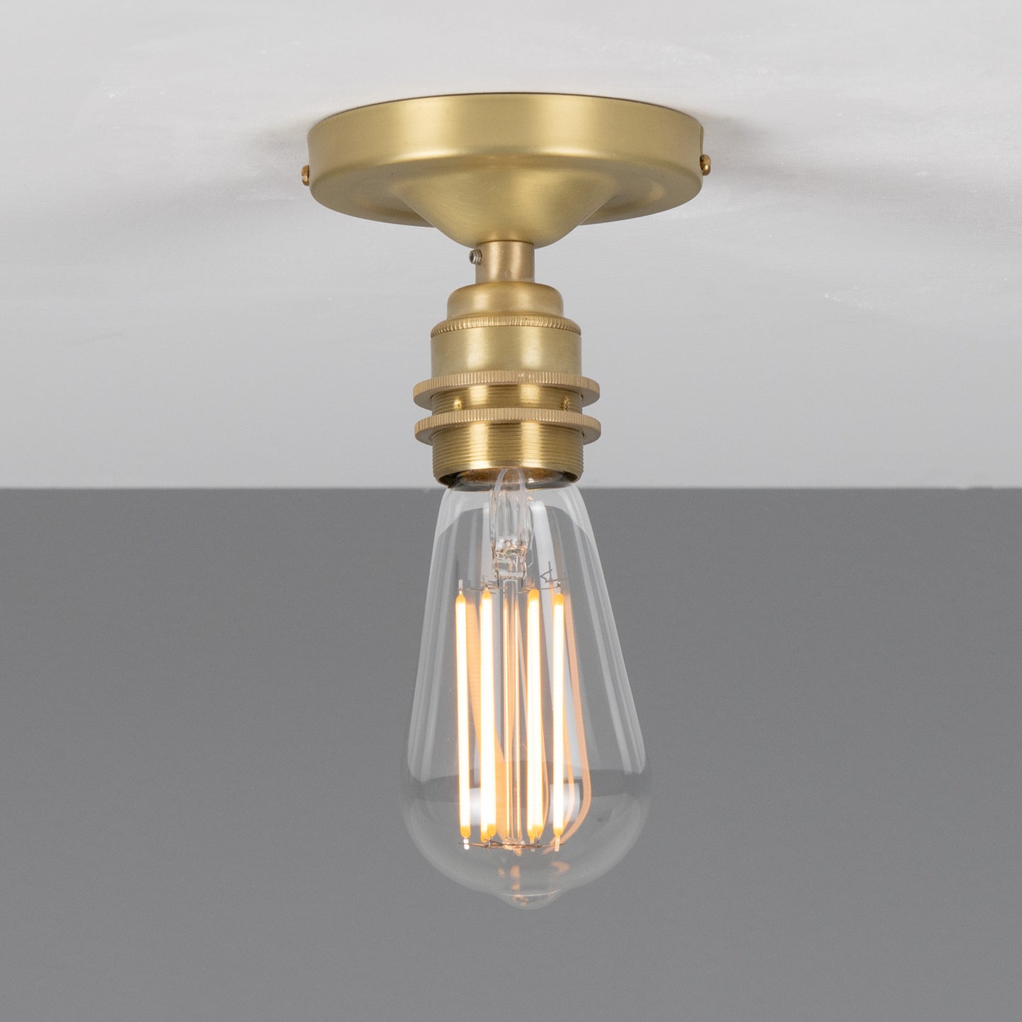 Bexter Vintage Exposed Bulb Flush Ceiling Light