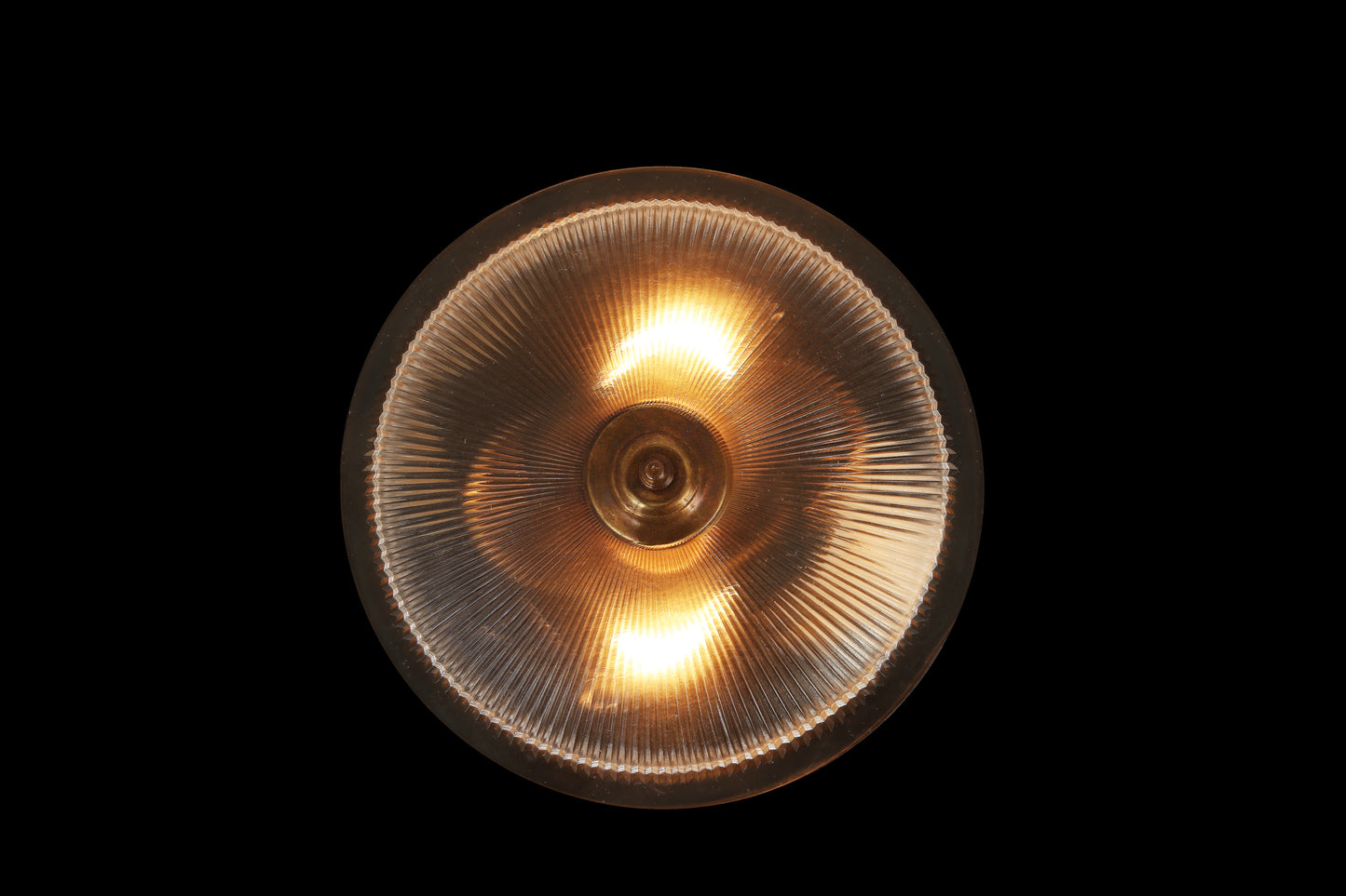 Plafonnier encastré en verre holophane peu profond Nicosa 30 cm