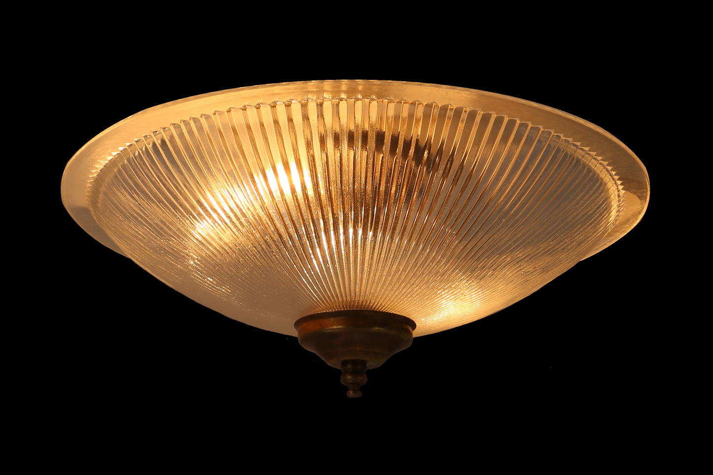 Plafonnier encastré en verre holophane peu profond Nicosa 30 cm