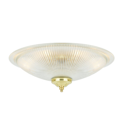 Plafonnier encastré en verre holophane peu profond Nicosa 30 cm