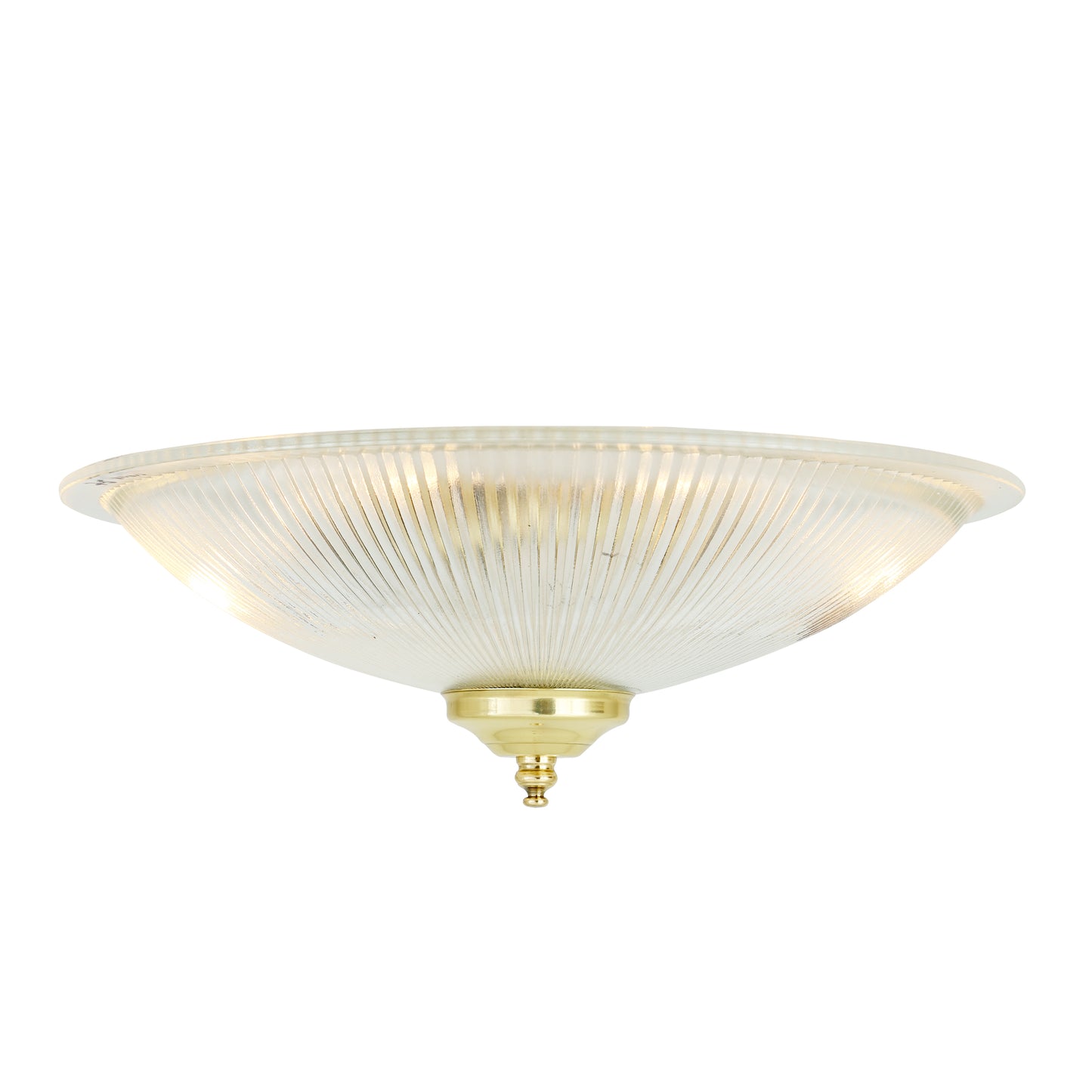 Plafonnier encastré en verre holophane peu profond Nicosa 30 cm