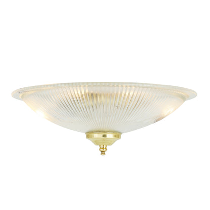 Plafonnier encastré en verre holophane peu profond Nicosa 30 cm