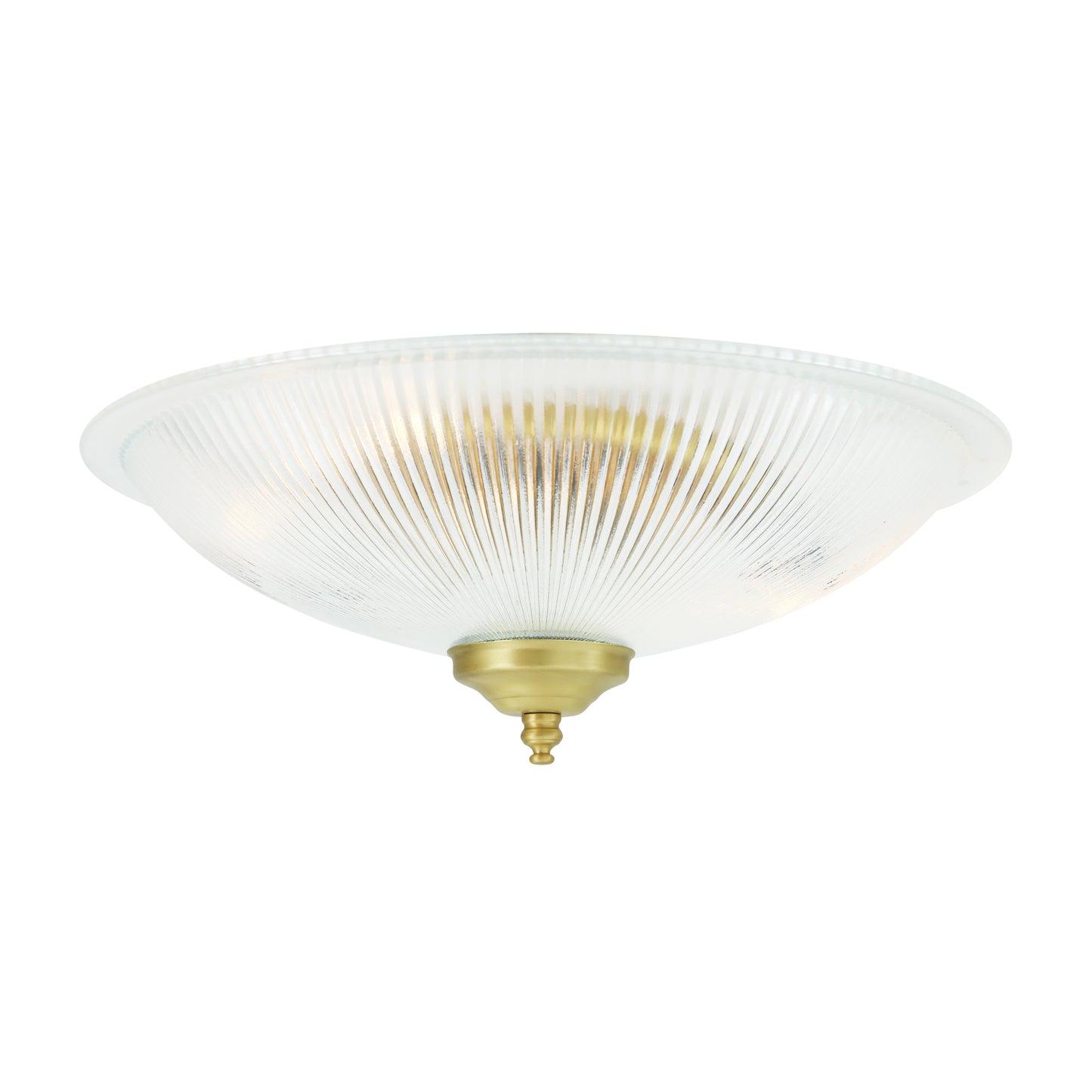 Plafonnier encastré en verre holophane peu profond Nicosa 30 cm