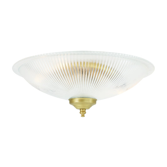 Plafonnier encastré en verre holophane peu profond Nicosa 30 cm