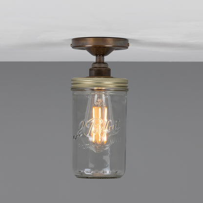 Plafonnier vintage en forme de pot de confiture