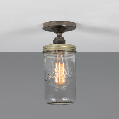 Plafonnier vintage en forme de pot de confiture