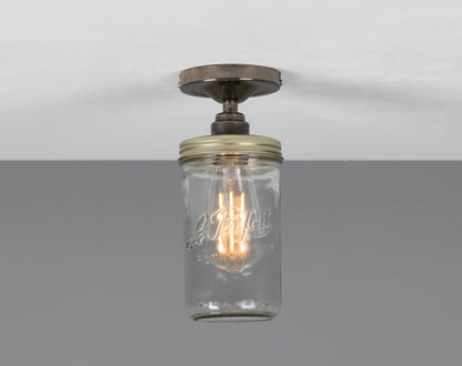 Plafonnier vintage en forme de pot de confiture