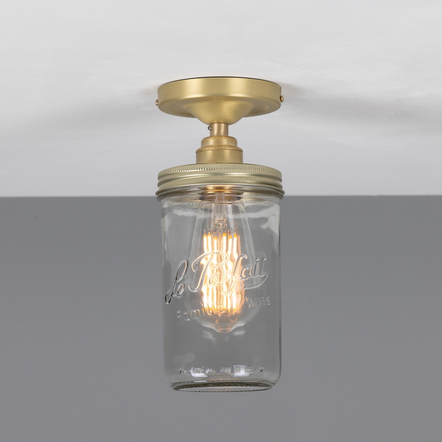 Plafonnier vintage en forme de pot de confiture