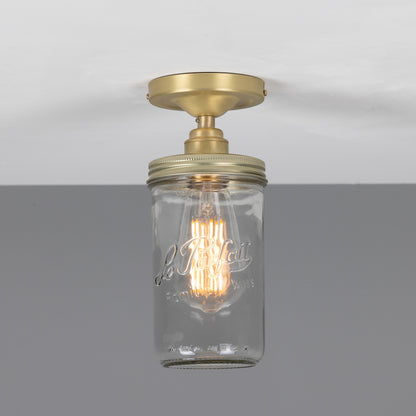 Plafonnier vintage en forme de pot de confiture