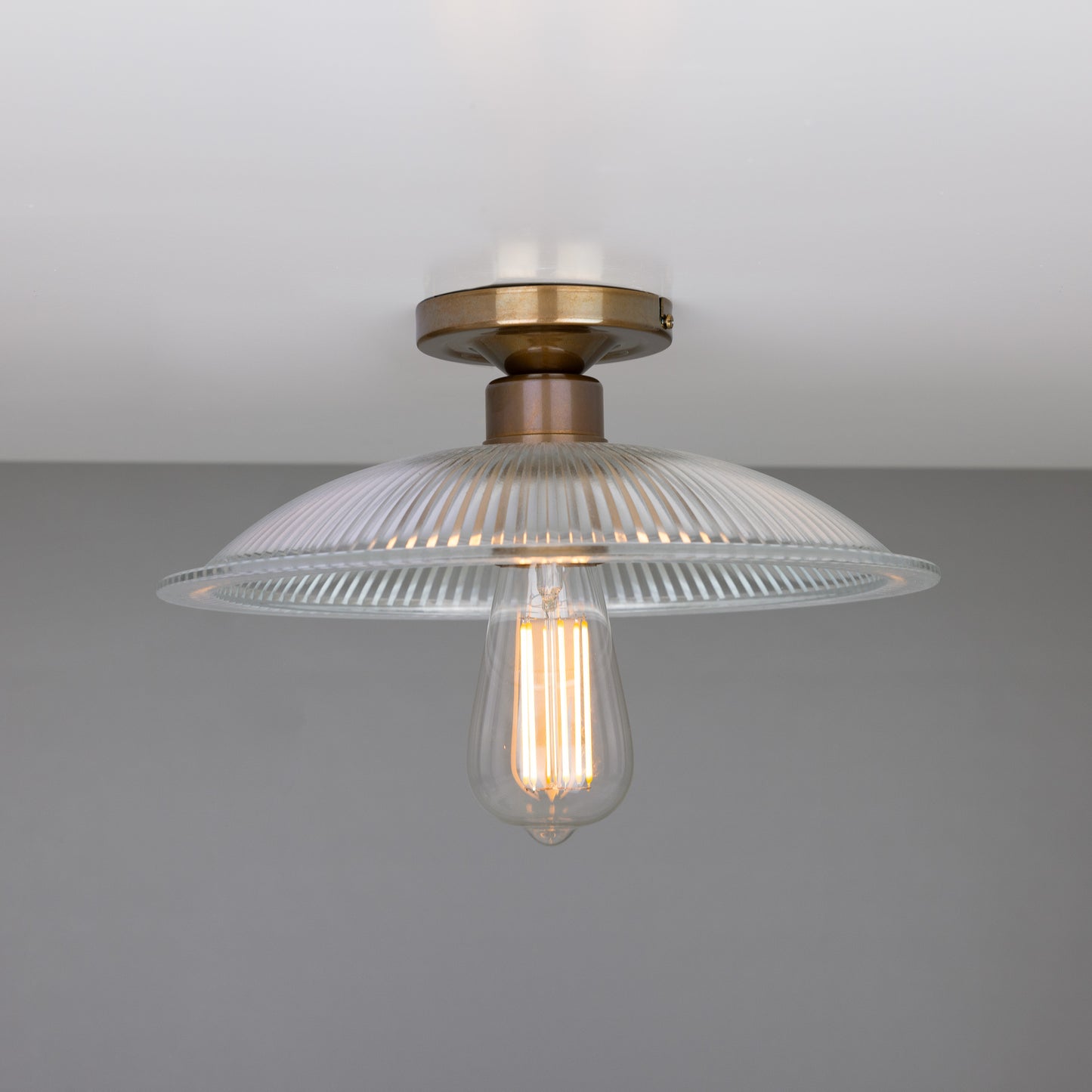 Plafonnier Calix Holophane en verre 30 cm