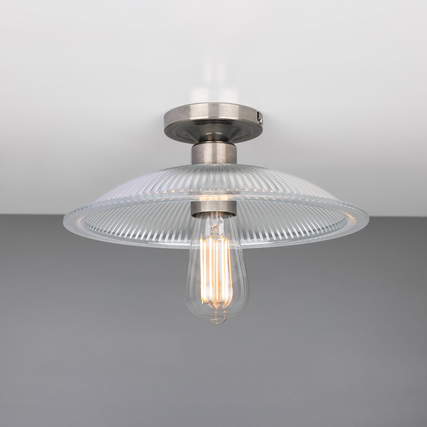 Plafonnier Calix Holophane en verre 30 cm