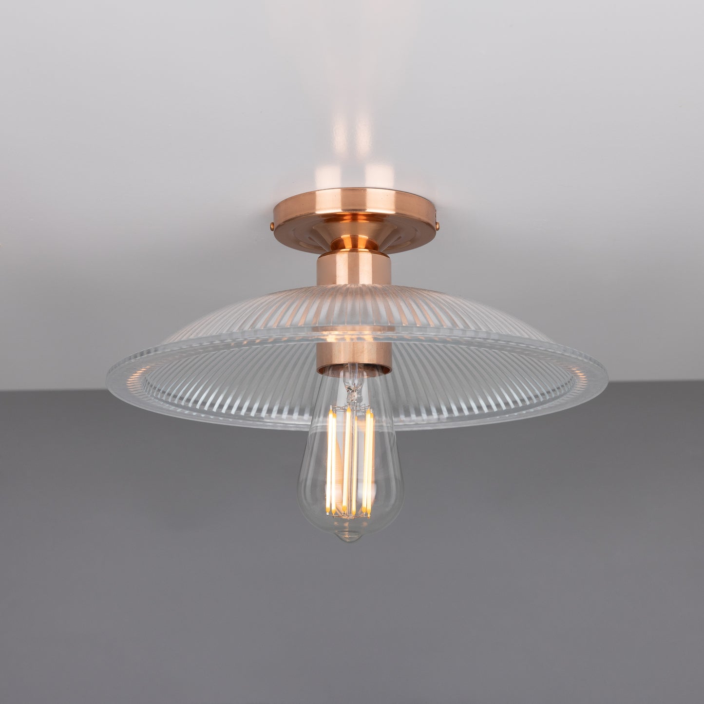 Plafonnier Calix Holophane en verre 30 cm