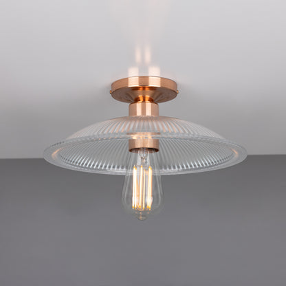 Plafonnier Calix Holophane en verre 30 cm