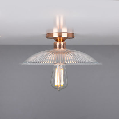 Plafonnier Calix Holophane en verre 30 cm
