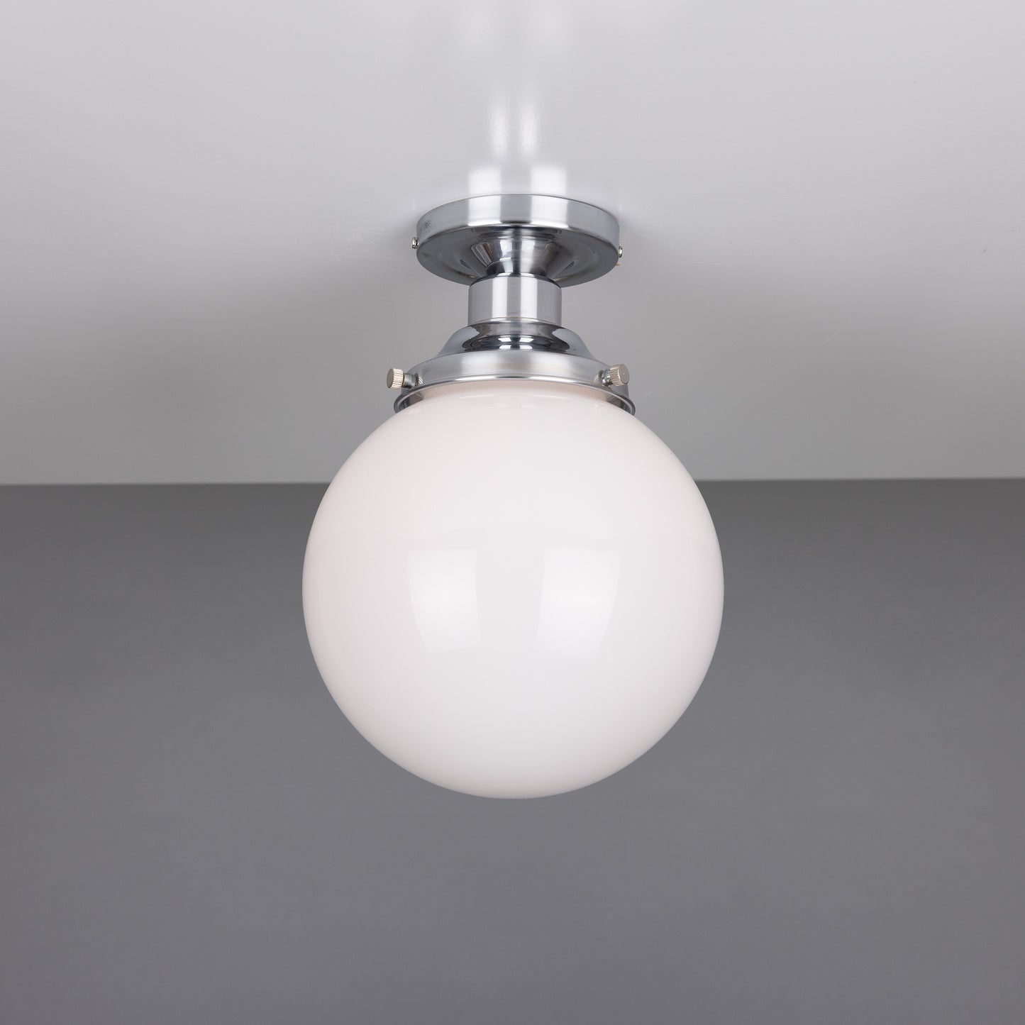 Yerevan Opal Globe Flush Ceiling Light