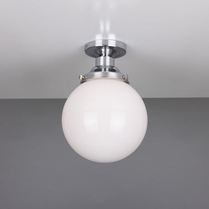Yerevan Opal Globe Flush Ceiling Light