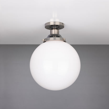 Yerevan Opal Globe Flush Ceiling Light