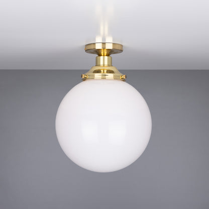 Yerevan Opal Globe Flush Ceiling Light