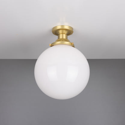 Yerevan Opal Globe Flush Ceiling Light