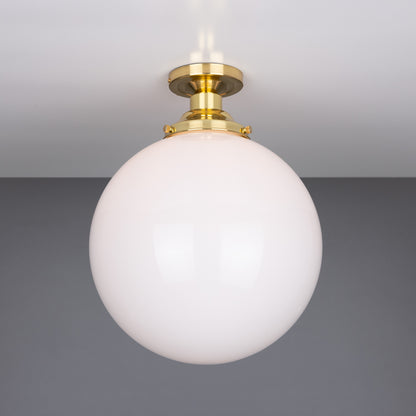 Yerevan Opal Globe Flush Ceiling Light
