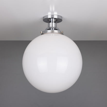 Yerevan Opal Globe Flush Ceiling Light