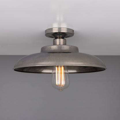 Telal Industrial Factory Flush Ceiling Light 32cm