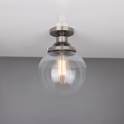 Plafonnier encastré Riad en verre transparent à globe