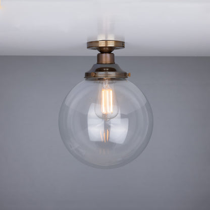 Plafonnier encastré Riad en verre transparent à globe