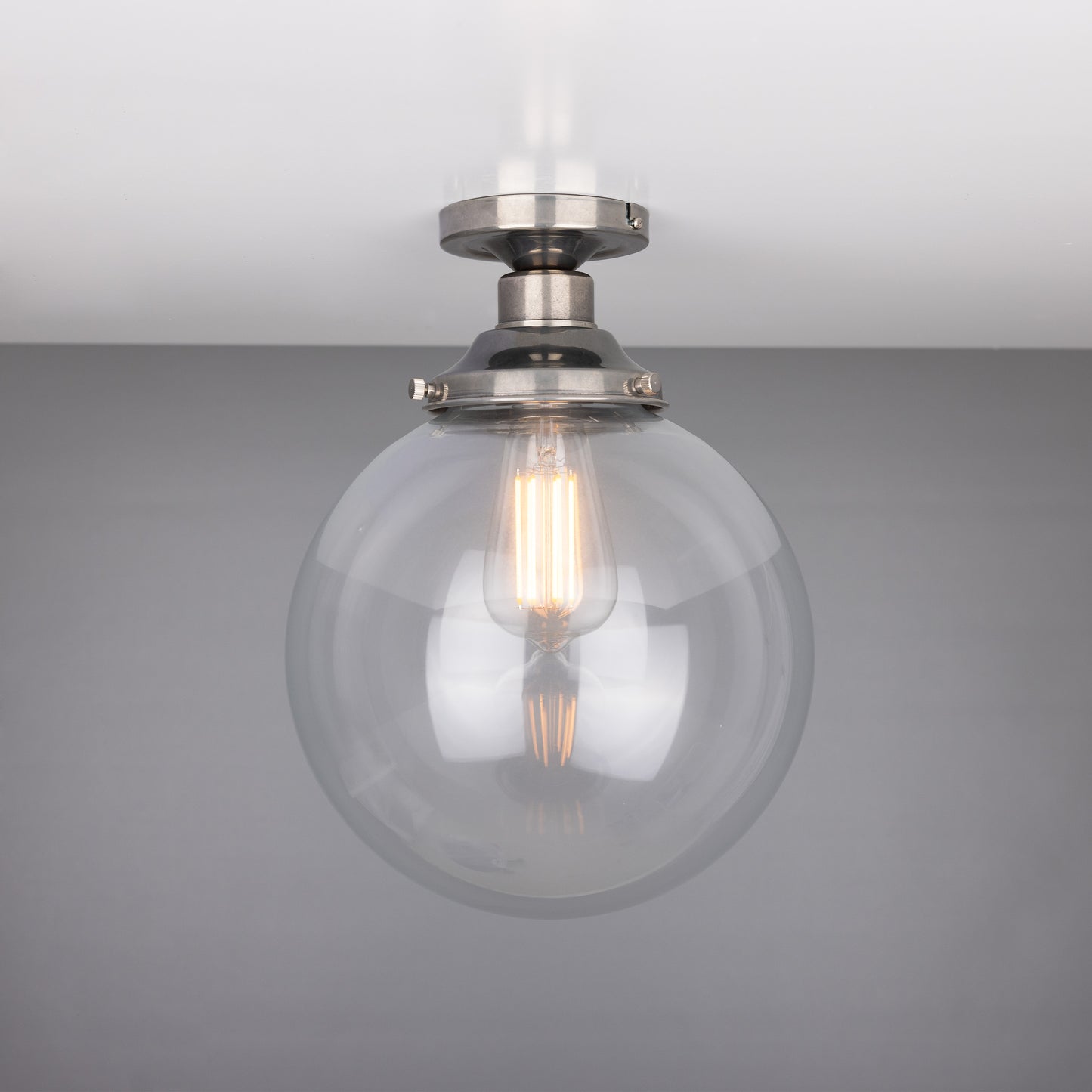 Plafonnier encastré Riad en verre transparent à globe
