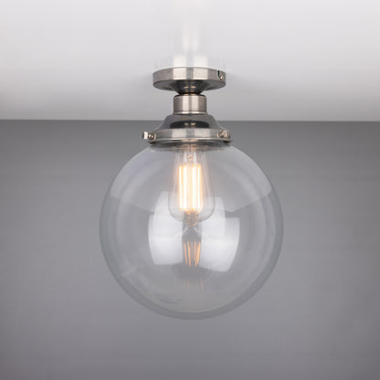 Plafonnier encastré Riad en verre transparent à globe