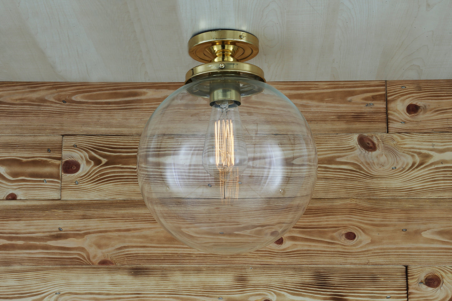 Plafonnier encastré Riad en verre transparent à globe