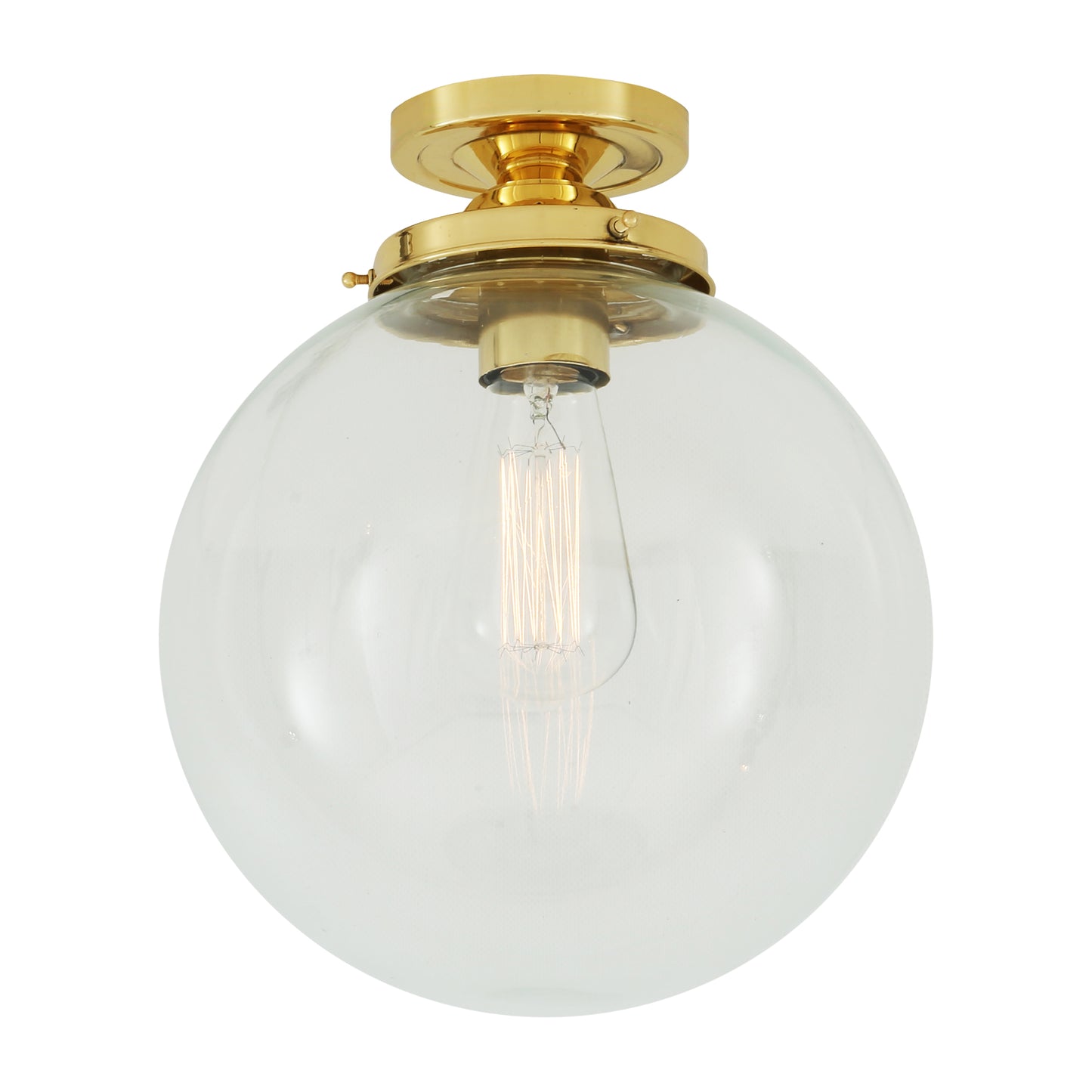 Plafonnier encastré Riad en verre transparent à globe