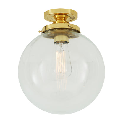 Plafonnier encastré Riad en verre transparent à globe