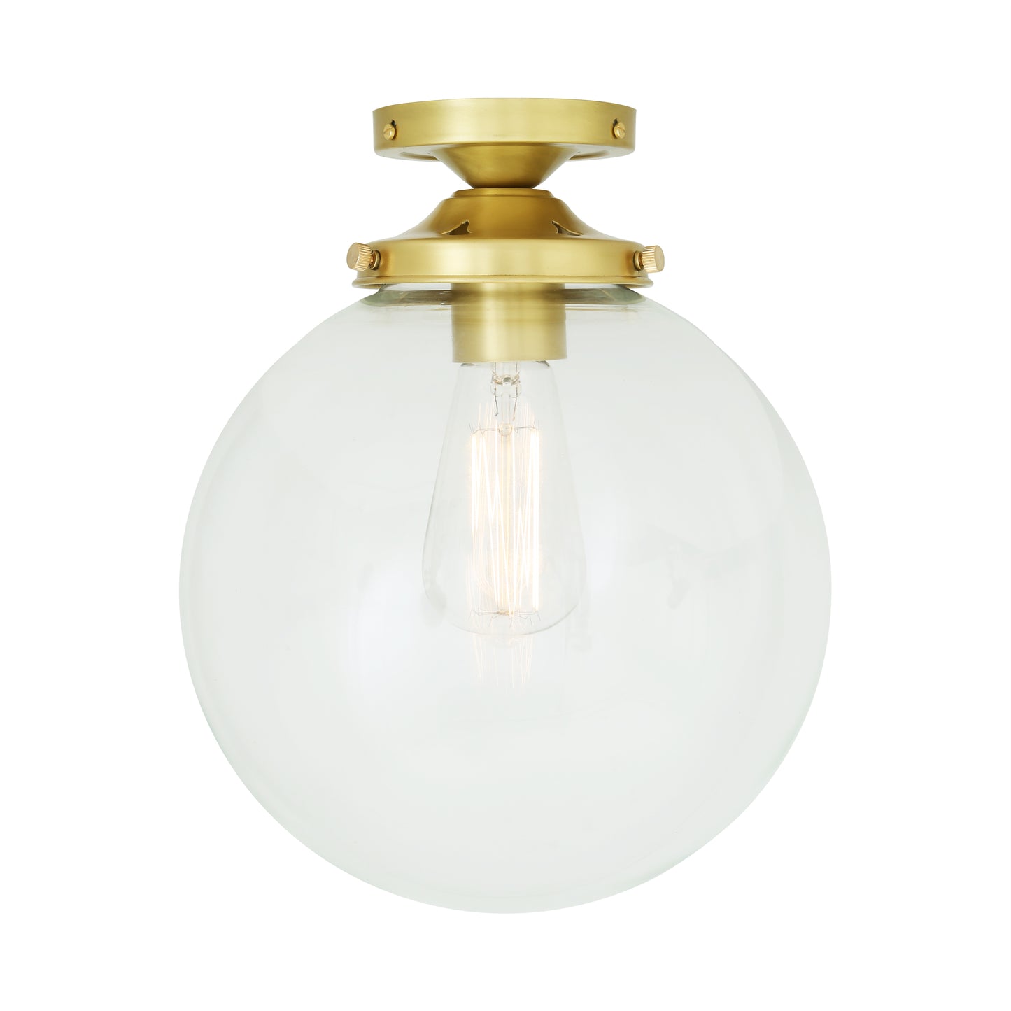 Plafonnier encastré Riad en verre transparent à globe