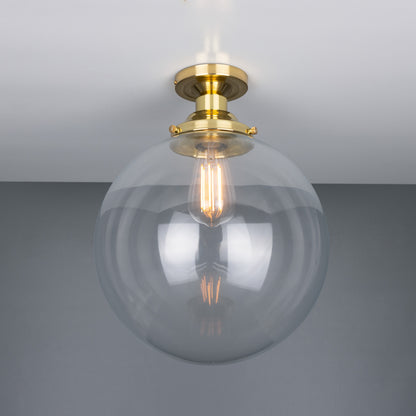 Plafonnier encastré Riad en verre transparent à globe