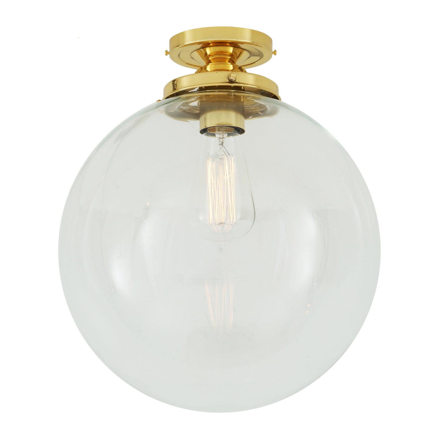 Plafonnier encastré Riad en verre transparent à globe