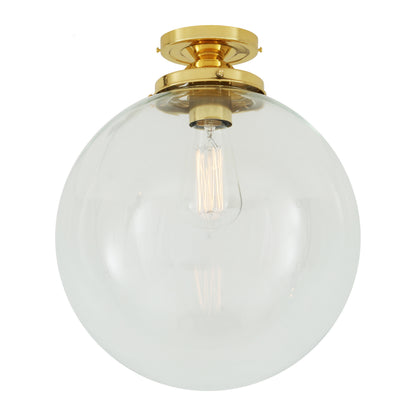 Plafonnier encastré Riad en verre transparent à globe
