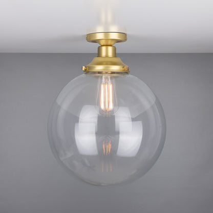 Plafonnier encastré Riad en verre transparent à globe