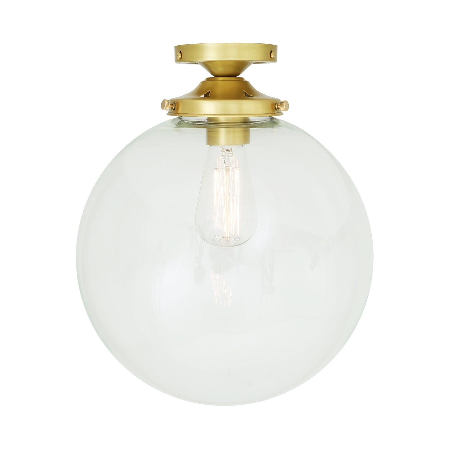 Plafonnier encastré Riad en verre transparent à globe