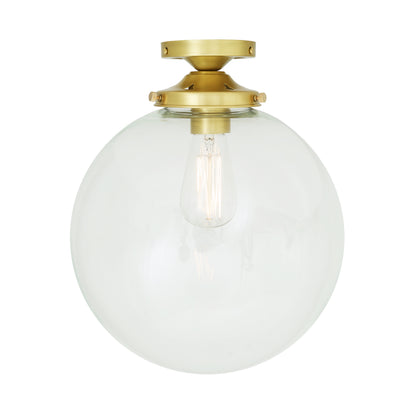 Plafonnier encastré Riad en verre transparent à globe
