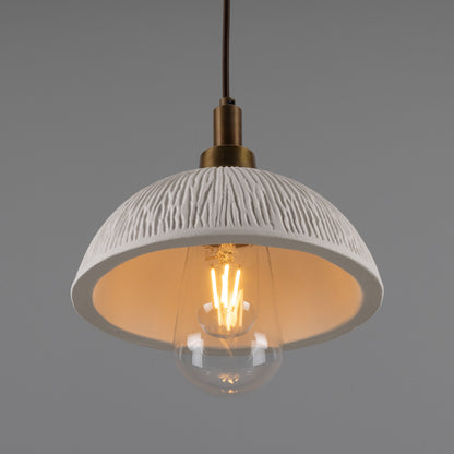 Kingii Ceramic Dome Bathroom Pendant Light 20cm IP44