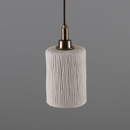 Suspension cylindrique en céramique organique Senna pour salle de bain, 12 cm, IP44