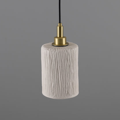 Suspension cylindrique en céramique organique Senna pour salle de bain, 12 cm, IP44