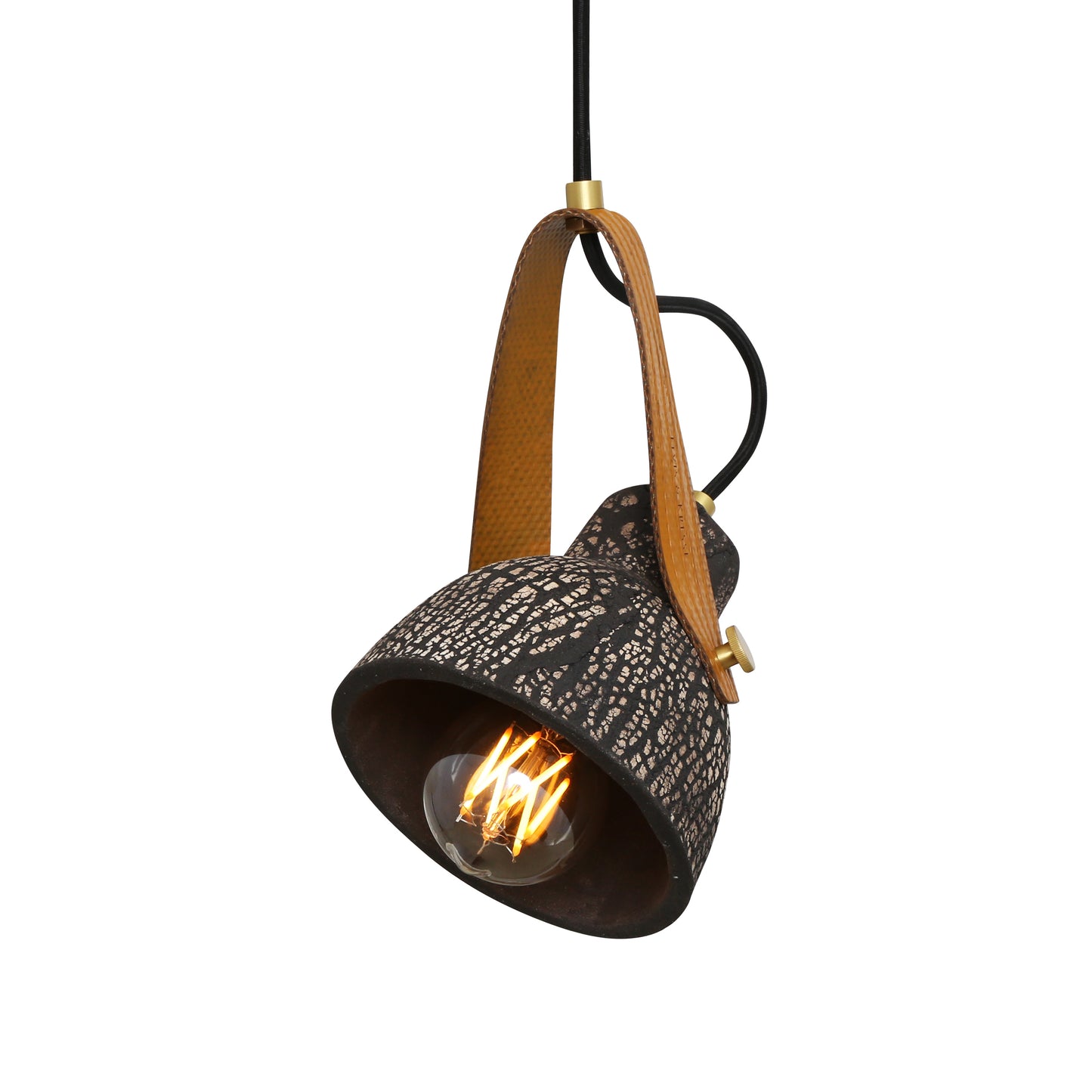 Pendentif en céramique Pera avec sangle de tuyau d'incendie récupérée
